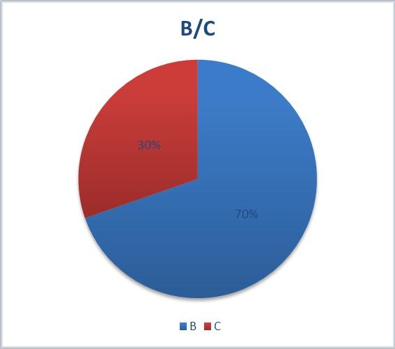 BC 买家占比, B 类批发为主, 占比达到 70%。